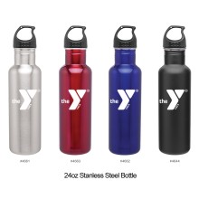 24oz Stainless Steel Bottle with YMCA Logo (Ships from California)