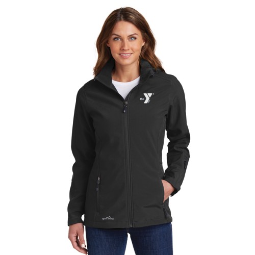 Ladies Eddie Bauer® Hooded Soft Shell Parka- Embroidered