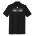 Adult 5.5-Ounce Jersey Knit Polo - Front/Back LC Y Logo - I Am Strong Survivor Back