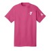 Adult 5.4oz 100% Cotton Tee - Sleeve Ribbon Print w/ Y Logo Selection  