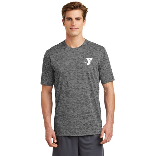 Mens Electric Heather Crew Neck Tee - Screen Print