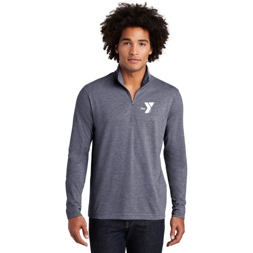 Mens TriBlend Wicking 1/4-Zip Pullover - Screen Printed