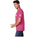 Adult 5.4oz 100% Cotton Tee - PINK Ribbon Print w/ Y Logo  
