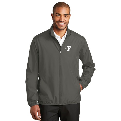 Mens Light Weight Full-Zip Jacket - Screen Printed w/ Left Chest Y Logo