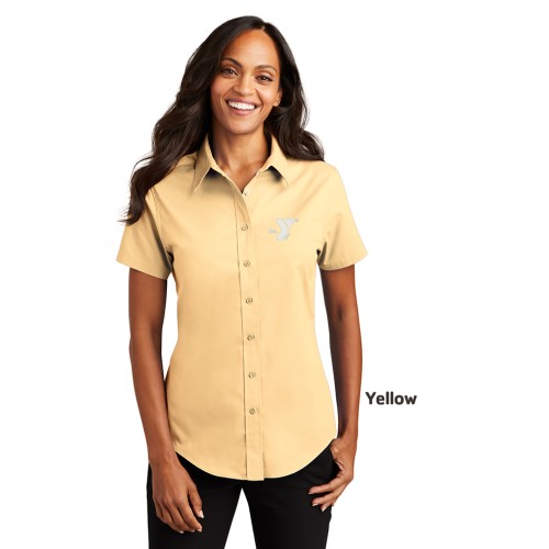 Ladies Short Sleeve Easy Care Shirt - Embroidered
