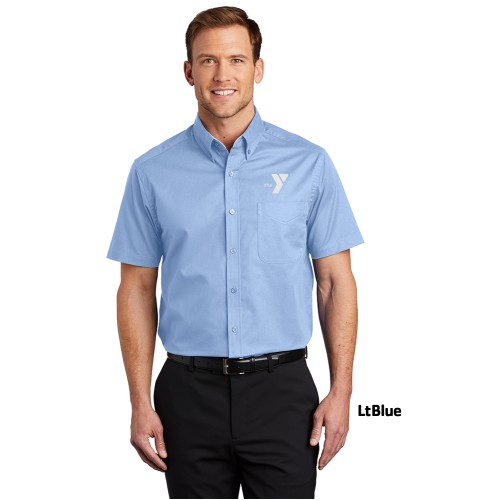 Mens Short Sleeve Easy Care Shirt - Embroidered