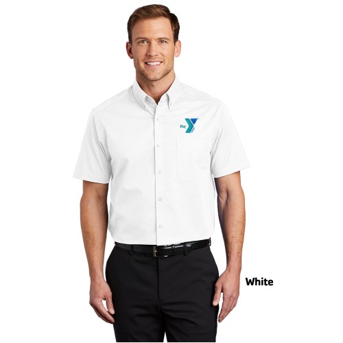 Mens Short Sleeve Easy Care Shirt - Embroidered