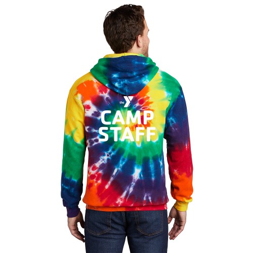 Adult Hooded Tie Dyed Sweat Shirt - Screen Print