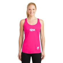 Ladies PosiCharge® Competitor™ Racerback Tank w/ Pink Ribbon- Screen Print 