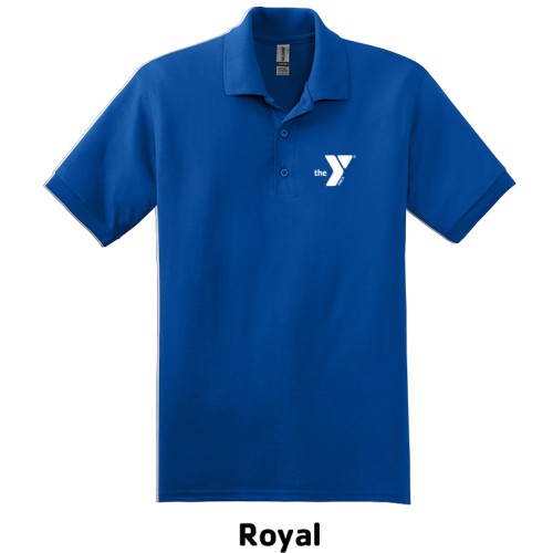 Adult DryBlend™ 5.6-Ounce Jersey Knit Sport Shirt - Screen Printed (Left Chest Y Logo w/ STAFF Back)