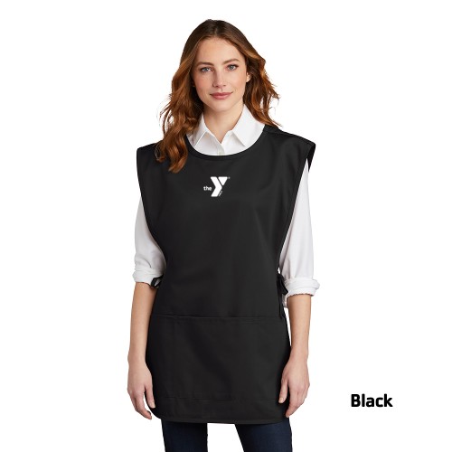 Smock Apron with Stain Release - Screen Printed (Center Chest Y Logo w/ STAFF Back)