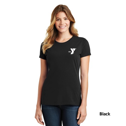Ladies Ring Spun Cotton T-Shirt - YMCA Logo