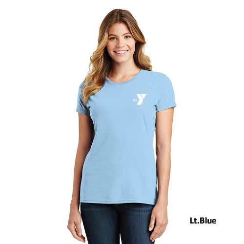 Ladies Ring Spun Cotton T-Shirt - YMCA Logo