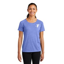 Ladies Tri-Blend Wicking Scoop Neck Raglan Tee - Screen Print 