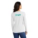 Ladies 5.4oz Long Sleeve V-Neck 100% Cotton Tee  - Screen Printed