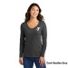 Ladies 5.4oz Long Sleeve V-Neck 100% Cotton Tee  - Screen Printed