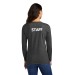 Ladies 5.4oz Long Sleeve V-Neck 100% Cotton Tee  - Screen Printed