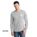 Adult 5.5oz Long Sleeve 100% Cotton Tee  - Screen Print