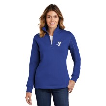Ladie's 1/4-Zip Sweatshirt (Our Best Ladies 1/4 Zip Swt) - Screen Printed w/ Left Chest Y Logo