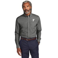 Mens Brooks Brothers® Tall Size Wrinkle-Free Stretch Pinpoint Shirt - Embroidered Y Logo
