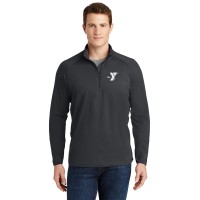 Mens Tall Size Sport-Wick® Stretch 1/2-Zip Pullover - Embroidered