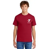 Adult GUARD 100% Cotton 5.4 oz Tee Shirt - Left Chest Y Lifeguard w/ LIFEGUARD Back